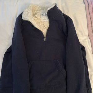 Hollister fuzzy quarter zip